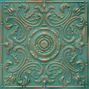 Venice Vintage Tin 2 ft. x 2 ft. PVC Glue up or Lay-in Faux Tin Ceiling Tile (40 sq. ft. /Case)