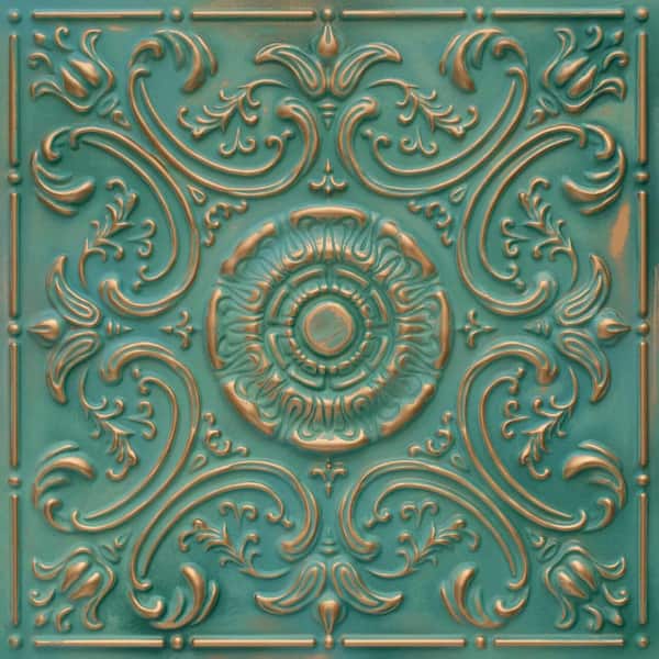 Venice Vintage Tin 2 ft. x 2 ft. PVC Glue up or Lay-in Faux Tin Ceiling Tile (200 sq. ft. /Case)