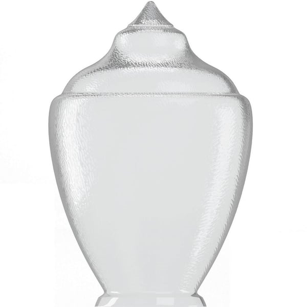 Flame Tip Series 64 Clear Polycarbonate Streetlamp Globe with 8 in. Fitter Neck - No Fixture Included