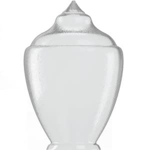 23 in. H x 15.13 in. W and 8 in. Outside Diameter Clear Polycarbonate Streetlamp Acorn with Fitter Neck Fitter Neck
