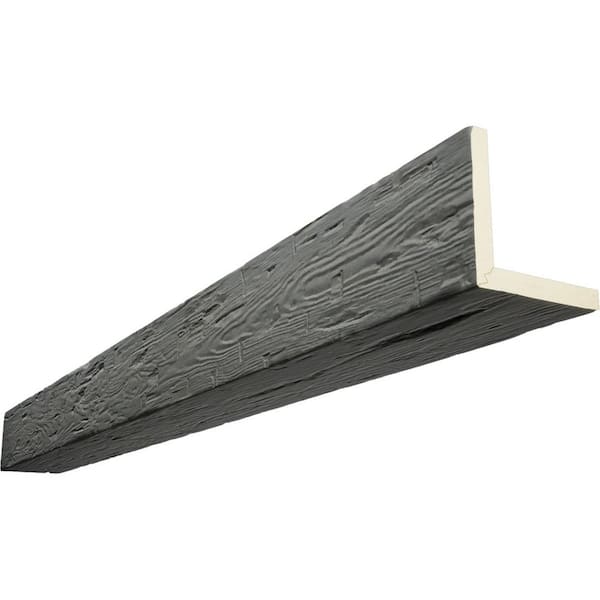 Ekena Millwork Endurathane 1 in. H x 4 in. W x 10 ft. L Hand Hewn Slate Faux Wood Beam