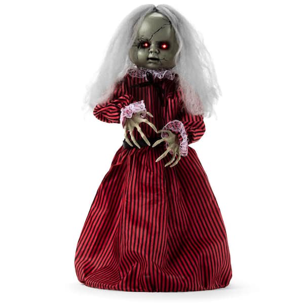 Best Choice Products Haunted Holly 2 ft. Roaming Talking LED Animatronic Doll Halloween Prop