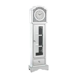 Noralie Grandfather Clock in Mirrored and Faux Diamonds