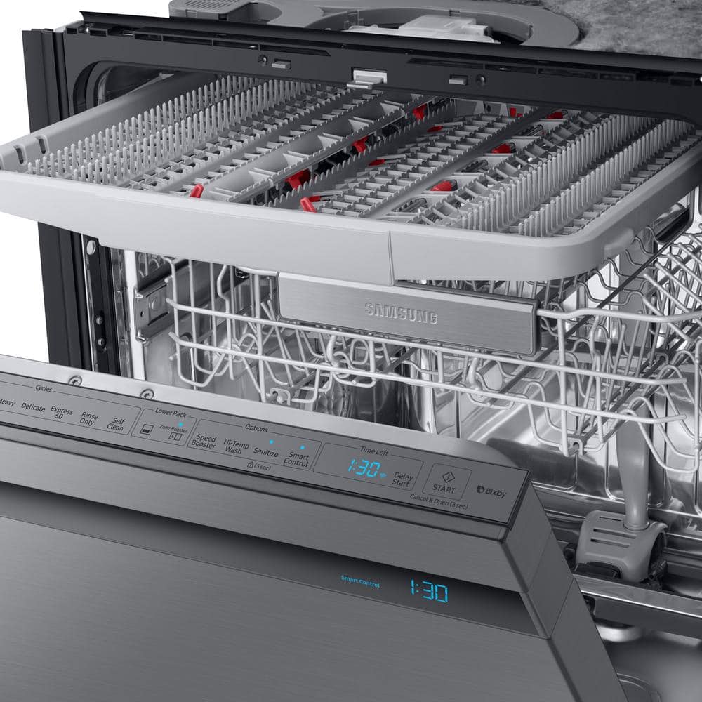 Stainless Steel Smart Built-In Dishwasher with Wi-Fi and 3 Racks