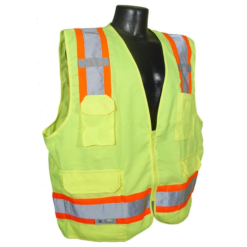 CL 2 Two-Tone Surveyor green Twill 3X Safety Vest price history on PriceWatchPro