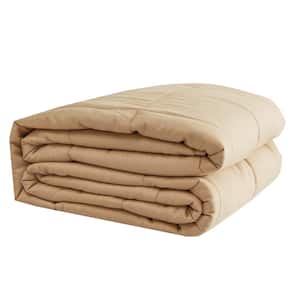 Tan 100% Cotton 48 in. x 72 in. 20 lb. Weighted Blanket