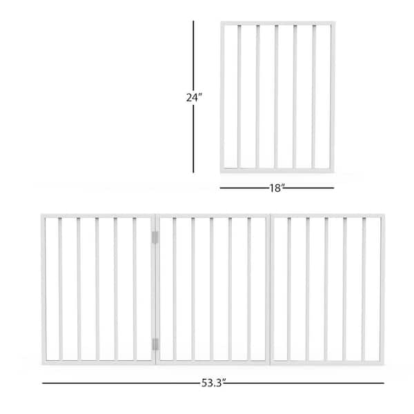 Petmaker Free-Standing White Wooden Pet Gate HW3210027 - The Home Depot