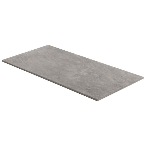 Ivy Hill Tile LithoTech Silver Gray 11.81 in. x 23.61 in. Matte