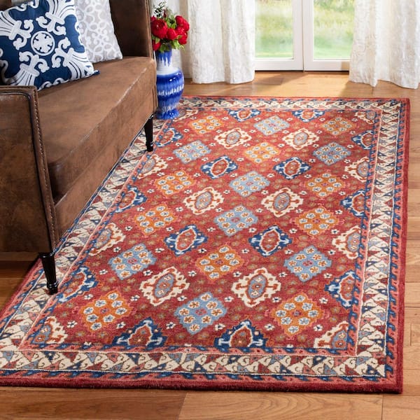 Antiquity 6 ft. x 9 ft. Red/Blue Persian Herati Area Rug