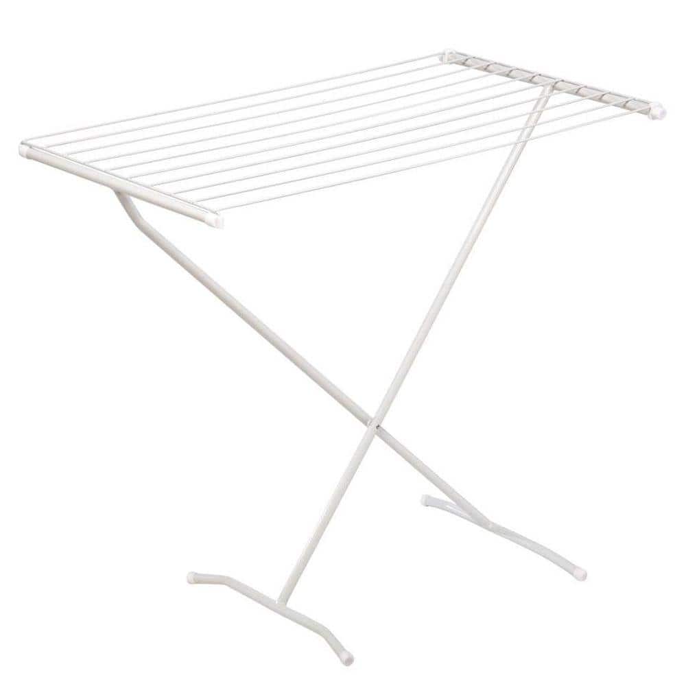 Honey Can Do Compact Folding Wooden Clothes Drying Rack DRY-09064c,  White/Natural