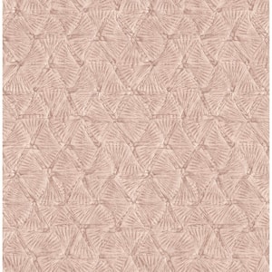 Wright Rose Gold Textured Triangle Unpasted Paper Wallpaper