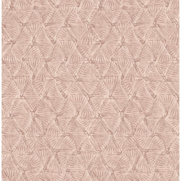 A-Street Prints Wright Rose Gold Textured Triangle Wallpaper Sample