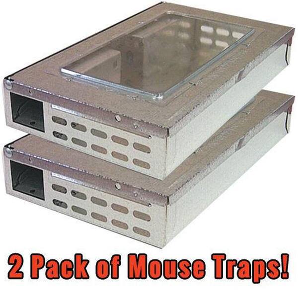 Multi-Catch Clear Top Humane Repeater Mouse Trap 2 Pack Corner Square Non-Lethal 