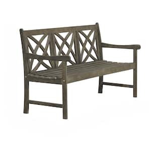 Renaissance 3-Person Wood Outdoor Bench, 5-Foot Hand-Scraped, Stable and Sturdy with High Quality Solid Wood in Teak
