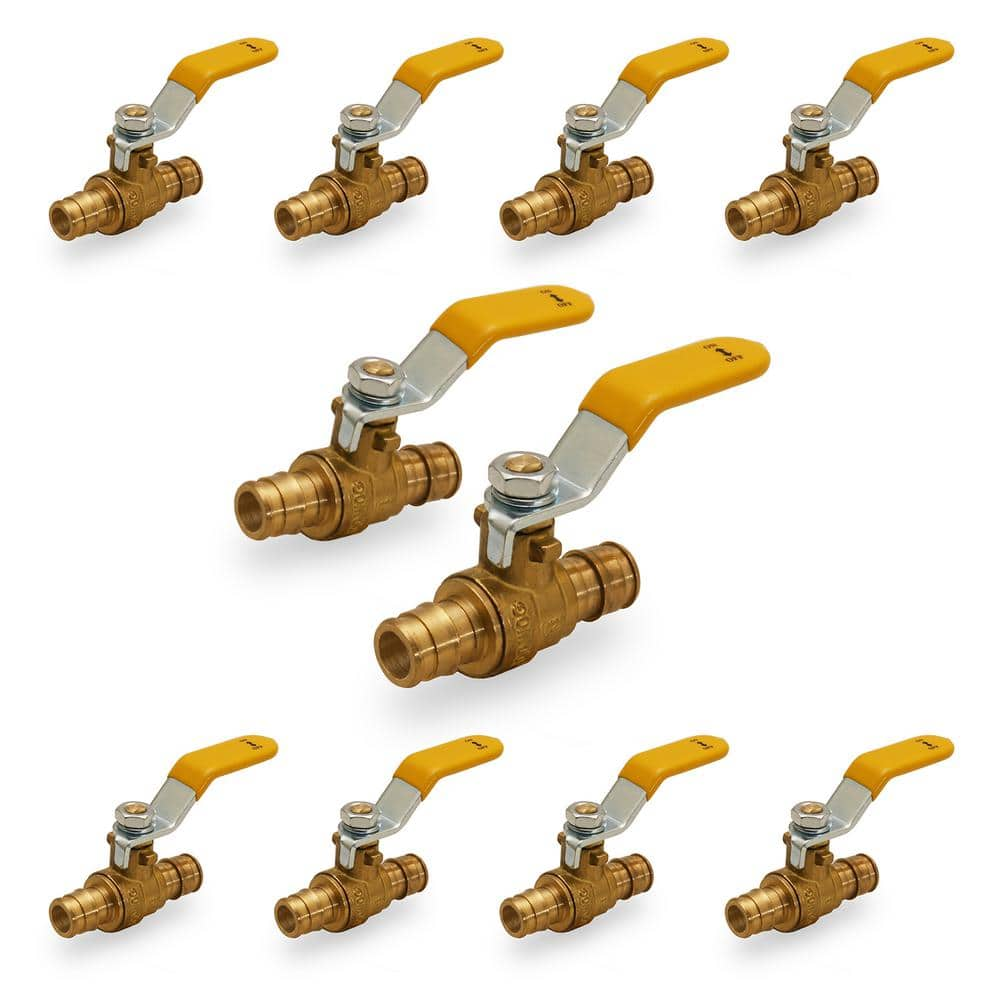 The Plumbers Choice 1 In Heavy Duty Brass Full Port Pex Ball Valve With Expansion Pex 8417