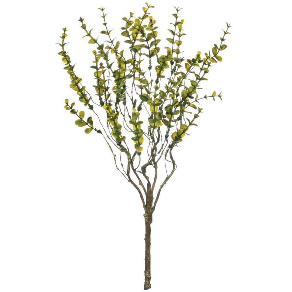 SULLIVANS Artificial 17.5 in. Green Leaves Bush 23001BH - The Home Depot