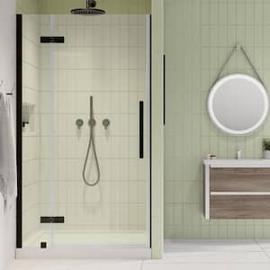 Tampa 38 in. L x 36 in. W x 75 in. H Alcove Shower Kit with Pivot Frameless Shower Door in ORB and Shower Pan