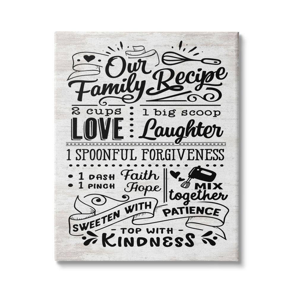 Our Family Recipe Kitchen Life Ingredients by Lettered and Lined Unframed Print Typography Wall Art 16 in. x 20 in. price history on PriceWatchPro