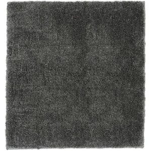 Ethereal Shag Graphite Charcoal 8 ft. x 8 ft. Square Indoor Area Rug