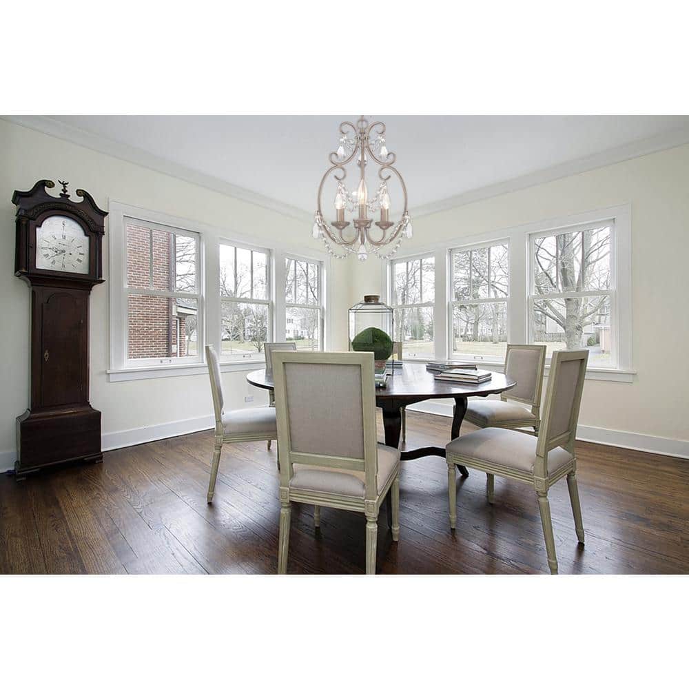 Mini Bronze Crystal 11.5" Plug-in Candle Chandelier