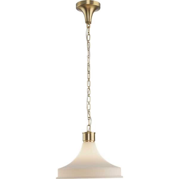 Progress Lighting Graelyn Collection 1-Light Brushed Gold New Traditional Pendant Light