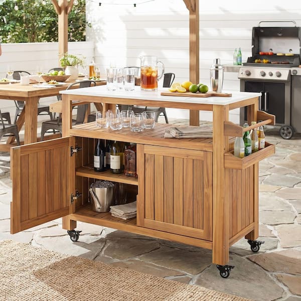 CHRISTOPHER KNIGHT HOME Varron Patio Solid Wood Kitchen Island