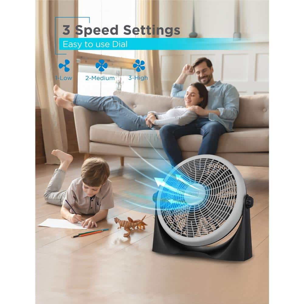 BLACK+DECKER Black+decker 16 Inch High Velocity Floor Fan, Black