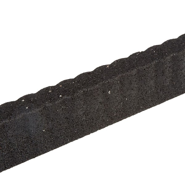 24 in. x 3 in. x 3.in Black SmartLoc Ripple Edge Rubber Edging (6-Pack)