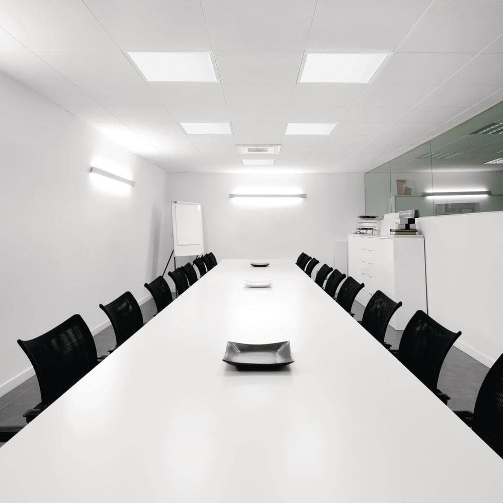 White Aluminum 24" Square LED Ceiling Light Panel