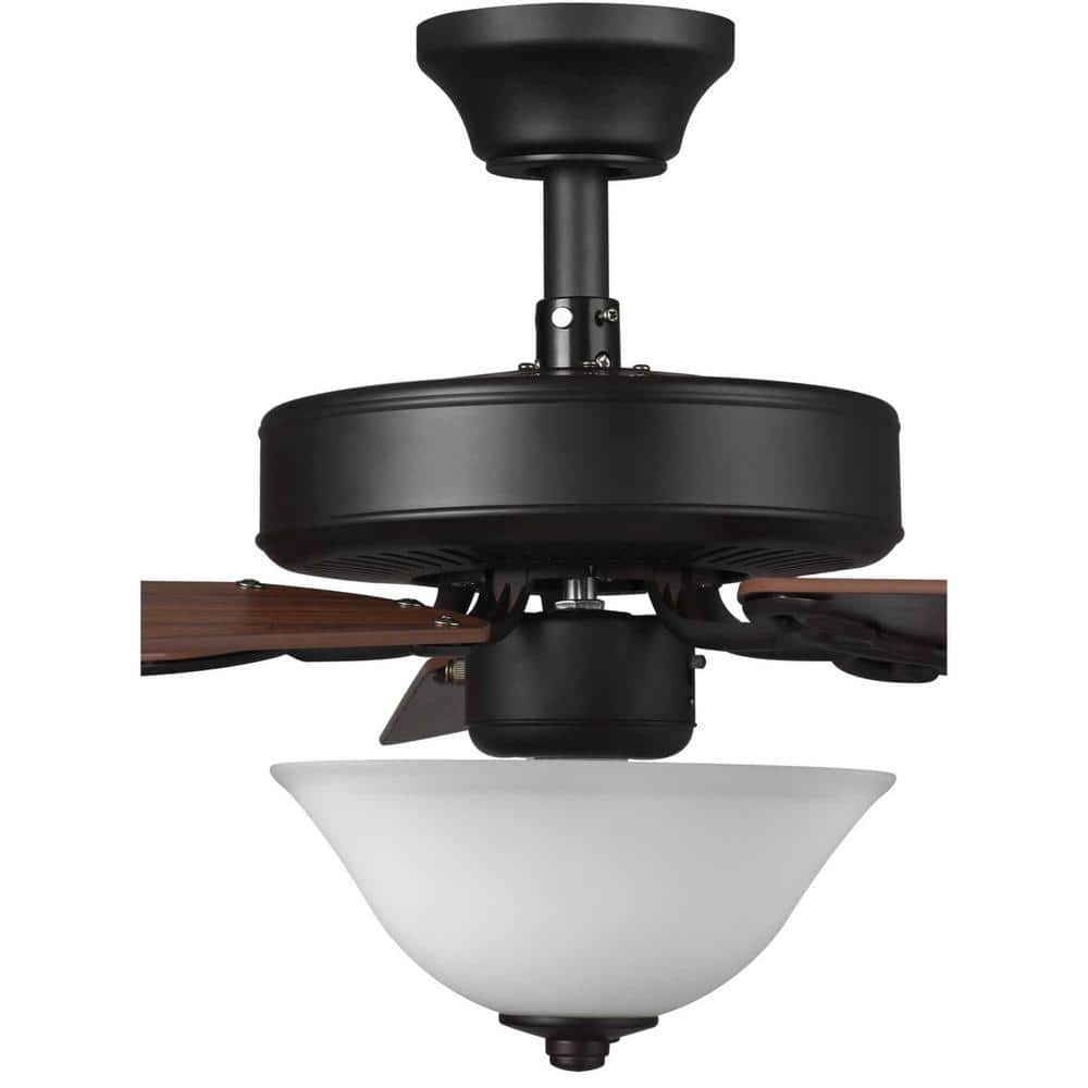 Architectural Bronze 52" Ceiling Fan with Reversible Blades and Lighting