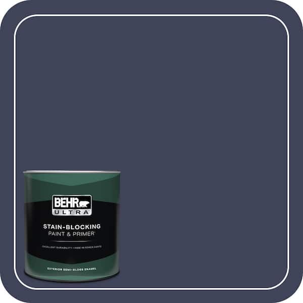 BEHR ULTRA 1 qt. #MQ5-09 Manhattan Blue Semi-Gloss Enamel Exterior Paint & Primer