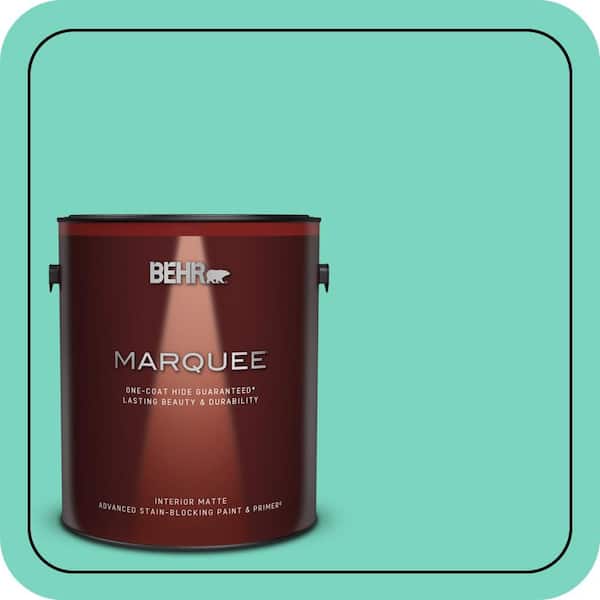 BEHR MARQUEE 1 gal. #P430-3 Green Parakeet Matte Interior Paint & Primer