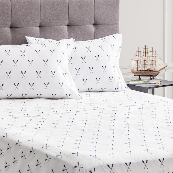 Unbranded Safdie & Co. 4-Piece Multi Graphic Polyester King Sheet Set