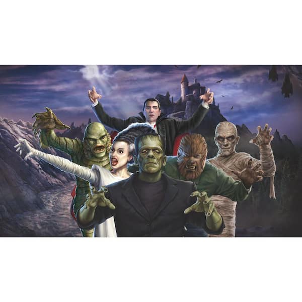 RoomMates Universal Monsters Peel and Stick Wallpaper Mural, RMK12552M