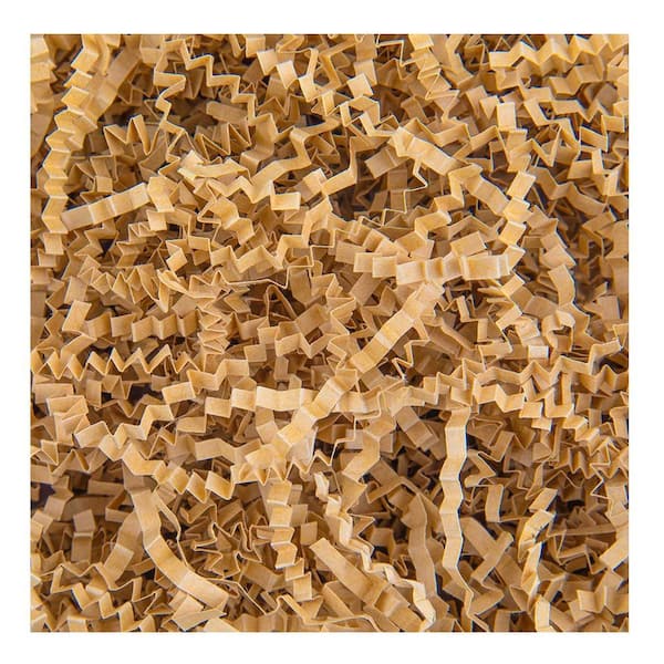 N/A 0.5 lb. Brown Crinkle Cut Paper Shredded Filler for Gift Boxes Baskets High Quality Eco-Friendly Material
