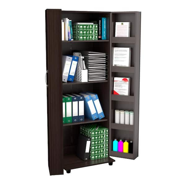 Realspace Steel Storage Cabinet 3 Shelves 42 H x 36 W x 18 D Black