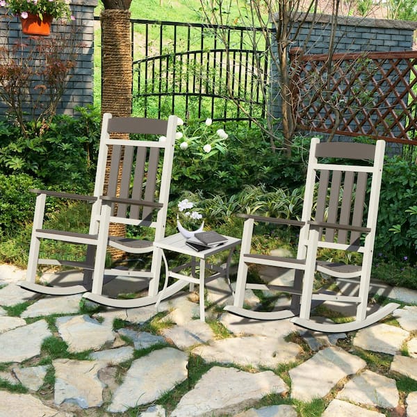 domi outdoor living HDPE 3-Piece Plastic Patio Conversation Set