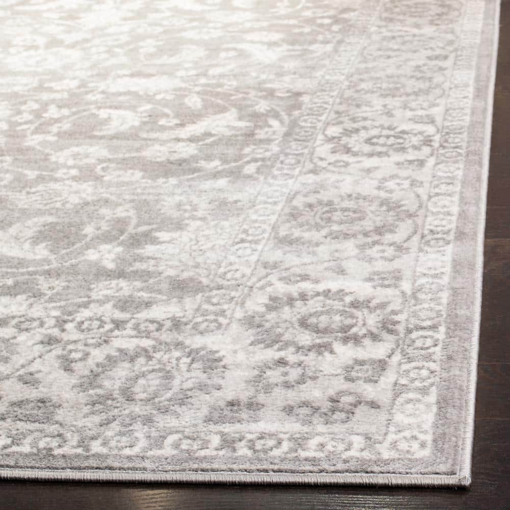 Brentwood 3' Square Gray Synthetic Hand-Knotted Area Rug