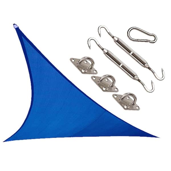 Coolaroo Coolhaven 12 ft. x 12 ft. Sapphire Triangle Shade Sail with Kit