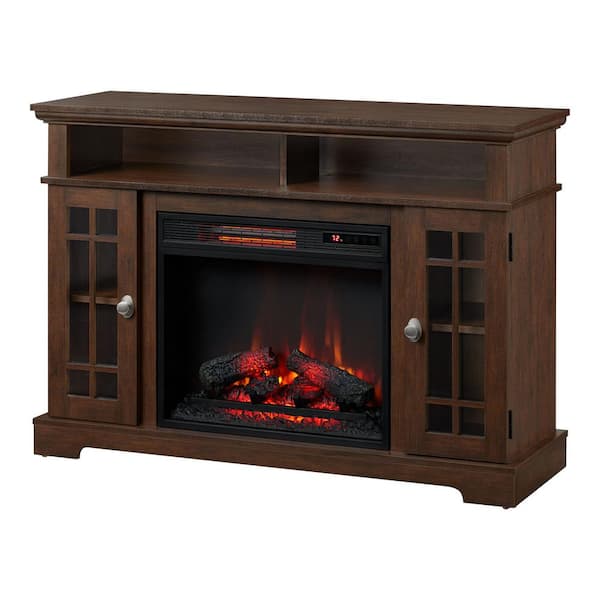 Home Decorators Collection Canteridge 47 In Media Console Electric Fireplace For Tvs Up To 55 Simply Brown 147519 A - Home Decorators Collection Fireplace Replacement Parts