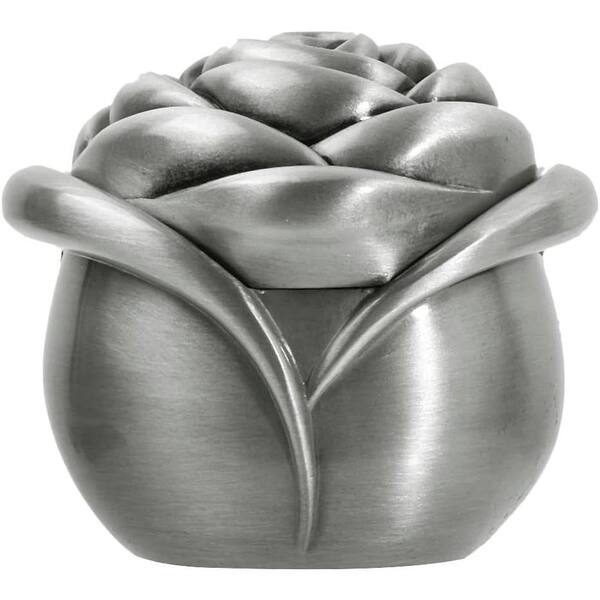 トリンケットボックス Vintage Silver Metal Trinket Box With Red Cloth Lining