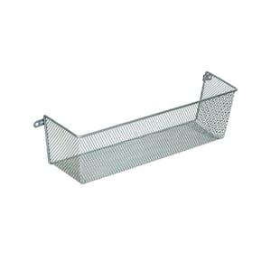 4 in. H x 14 in. W Chrome Alloy 1-Drawer Close Mesh Wire Basket