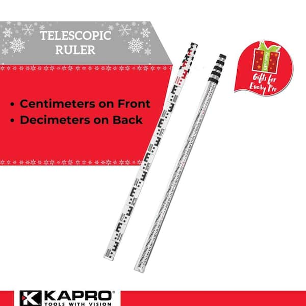 Kapro 3 m Telescopic Aluminum Ruler - Metric Graduation 630-3 - The Home  Depot