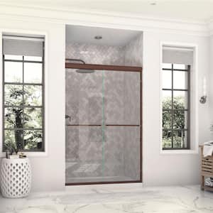 Eurolite 48 in. x 70.5 in. Frameless Sliding Shower Door in Oil Rubbed Bronze