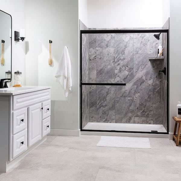 Silver Lake 14.8 in. W x 25.6 in. L Waterproof Adhesive No Grout Vinyl Wall Tile (21 sq. ft./case)