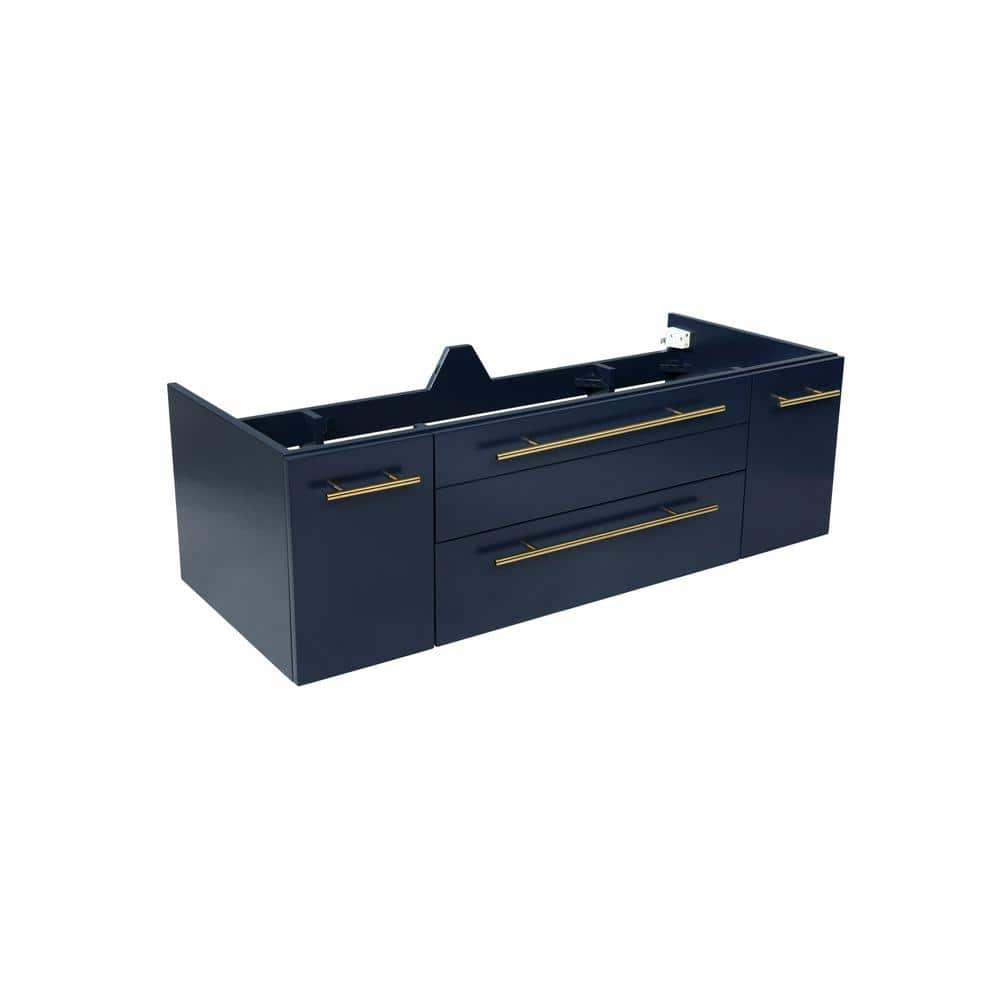 Lucera 47.20 in. W Wall Hung Double Sink Bath Vanity Cabinet Only in Royal Blue -  Fresca, FCB6148RBL-UNSD