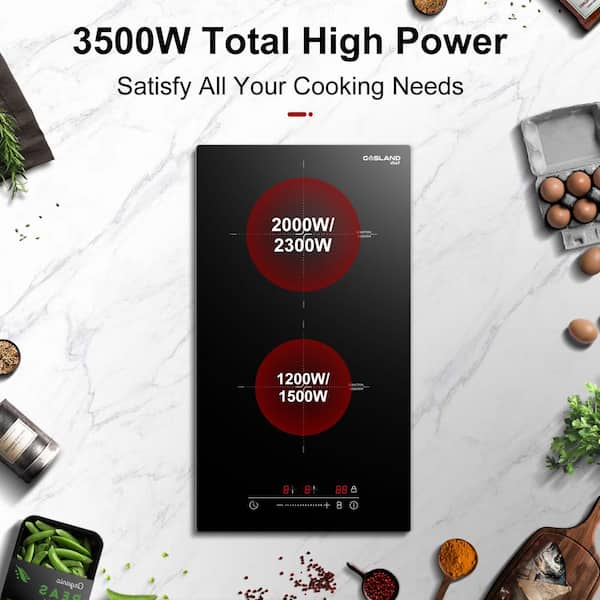  Electric Induction Cooktop,AMZCHEF 12 Built-in Electric  Stovetop with 10 Power Levels, 3300W,Child lock, Timer, Touch Control, 2  Burner Induction Hob For Fast Cooking, 240V : Appliances