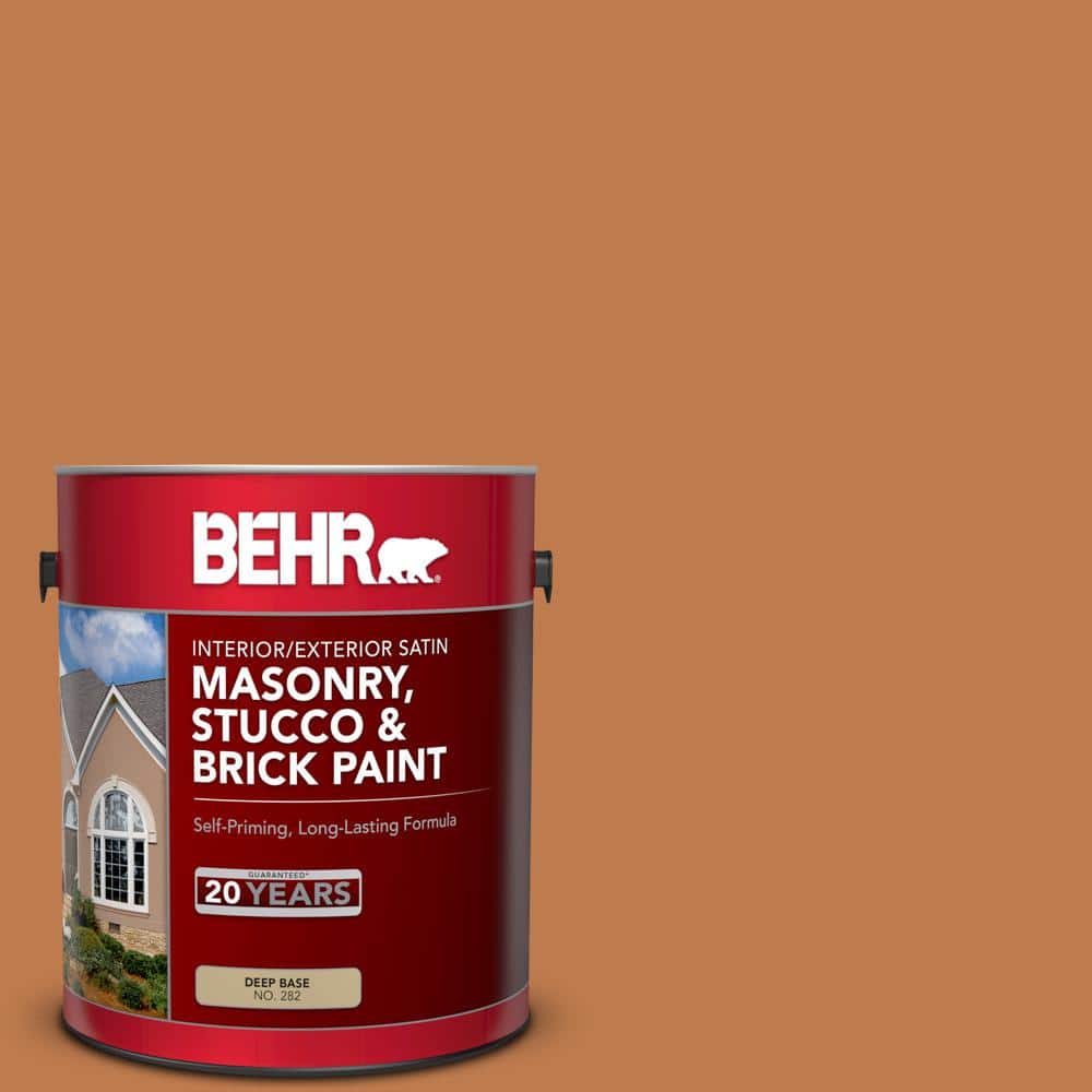 1 gal. #MS-11 Rustic Orange Satin Interior/Exterior Masonry, Stucco and Bri