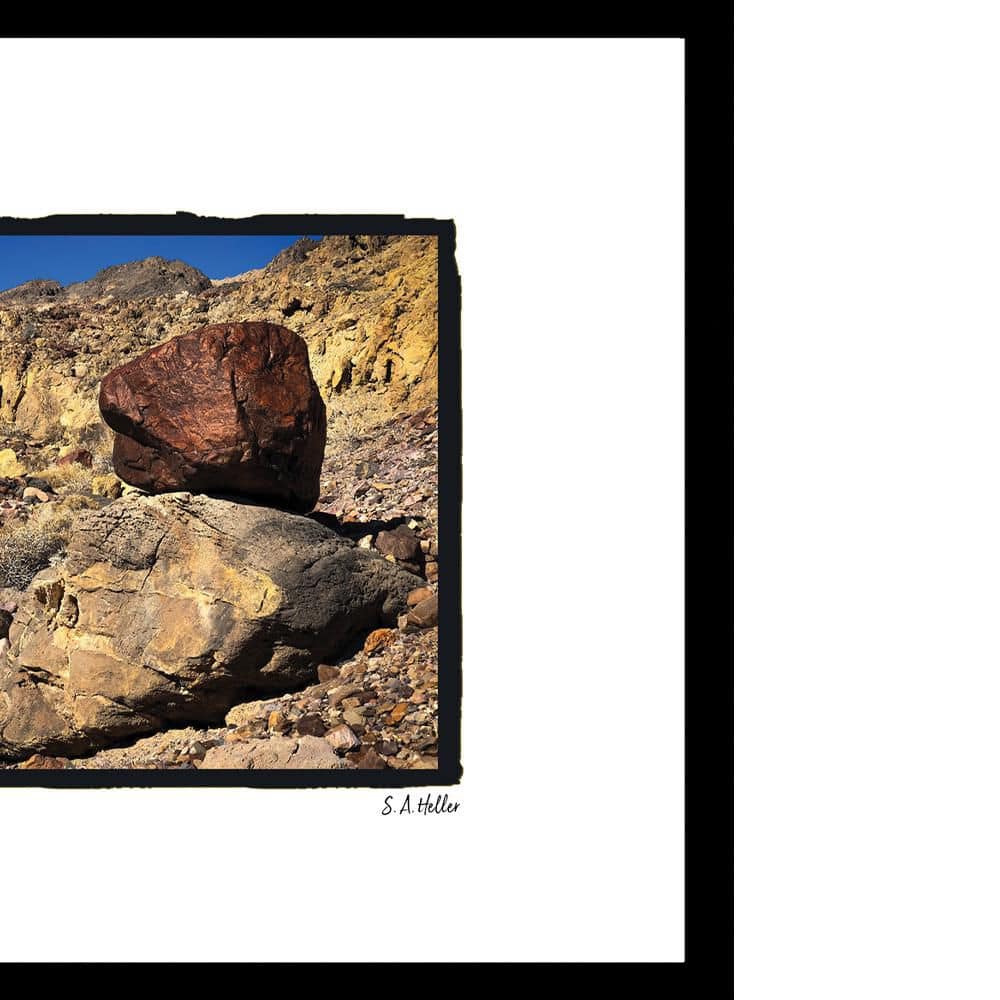 Red Boulder Framed Nature Photograph Print for Kids