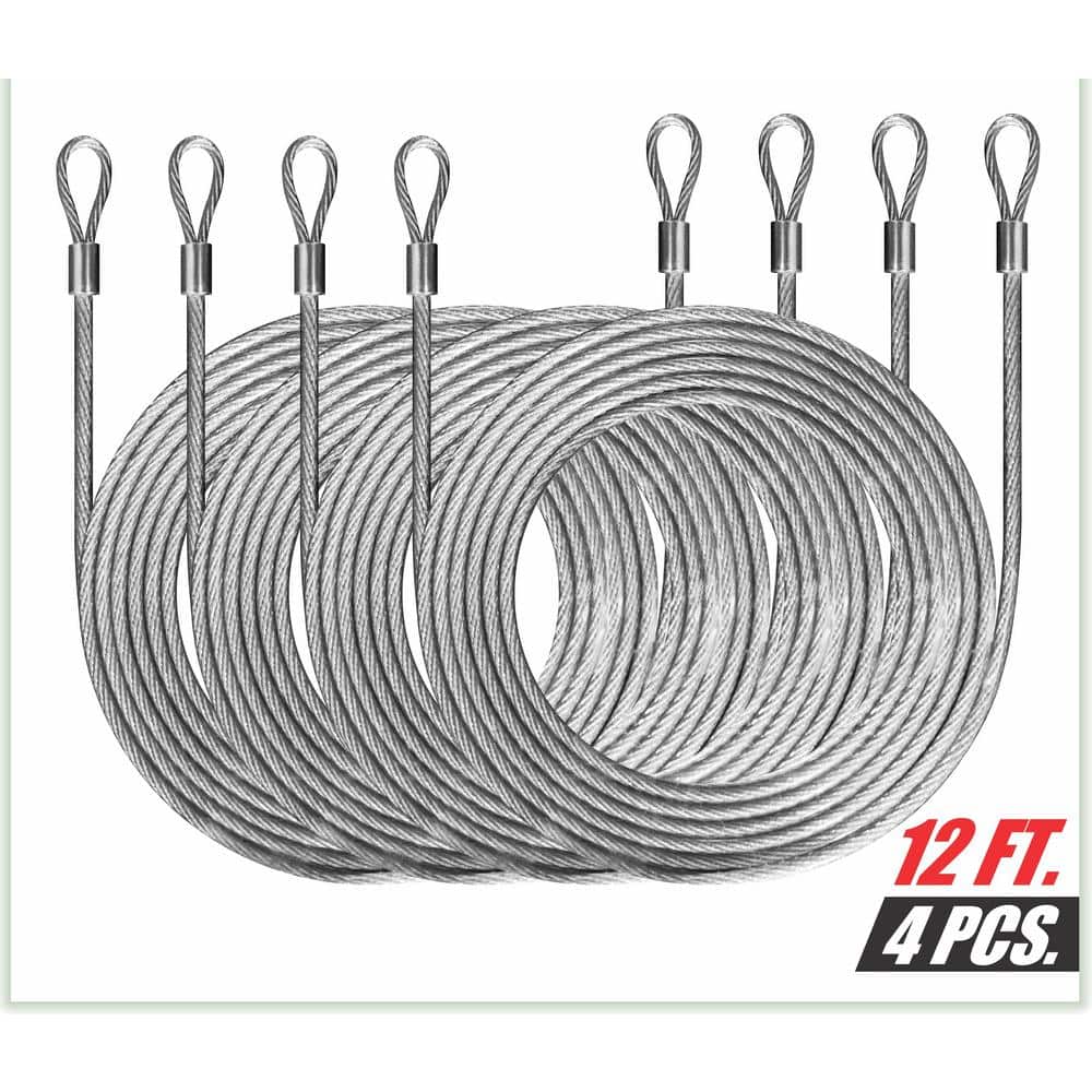 1/2 x 150' Steel Wire Rope Assembly, Choose Your Hook Style